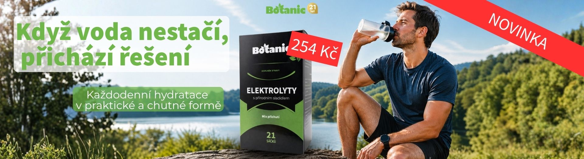 Novinka do vody pro aktivní dny – Elektrolyty s přírodním sladidlem