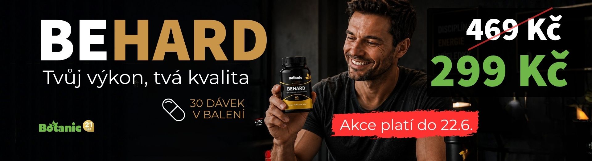 BeHard teď za 299 Kč místo 469 Kč